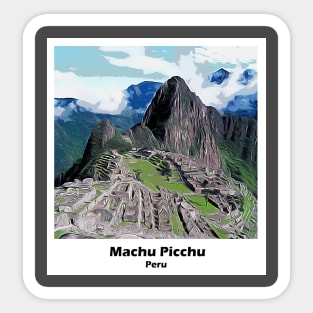 South America Machu Picchu Peru Sticker